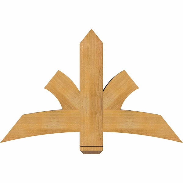 Ekena Millwork Davenport Rough Sawn Timber Gable Bracket, Western Red Cedar, 48"W x 30"H x 6"D x 6"F, 15/12 Pitch GBW048X30X0606DAV00RWR - main